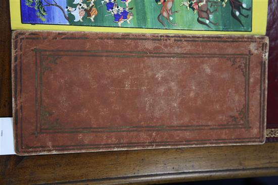 A Burmese parabaik (folding book), painting on card, late 19th century, 41 x 18cm when closed